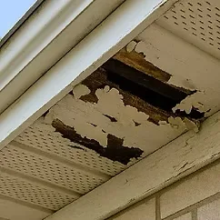 Wooden board with peeling paint